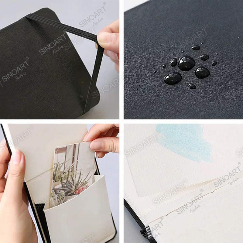 Cuaderno de Acuarela de 24 Hojas, Papel de 300 gsm para Artistas Sin Ácido 