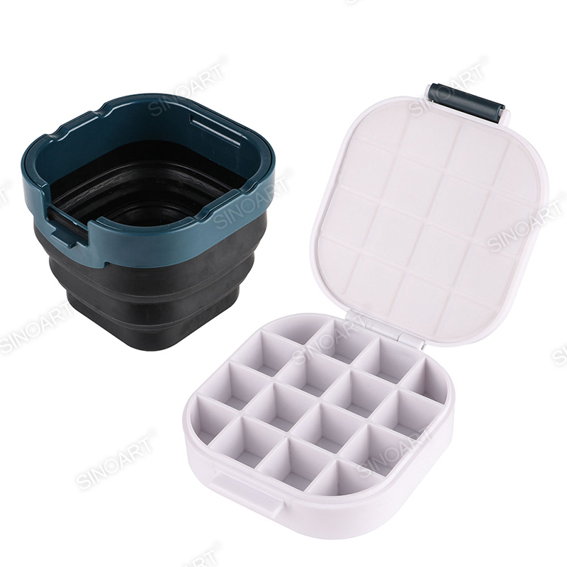 Cubo de Cepillo de Plástico Sellado Juego Combinado de Paletas Paletas con Tapas de Silicona