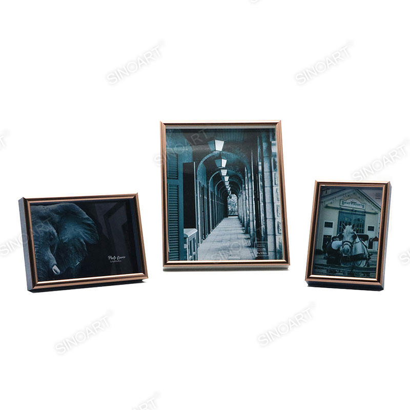 Cuadro de Fotos de Arte de Chapa de Madera Montaje en Pared con Soporte de Caballete Cuadro de Fotos de Exhibición de 2,5 cm de espesor