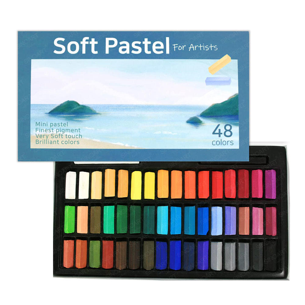 Half Stick Soft Pastel color 24/36/48 Paquete de caja dura para dibujar, suministros de arte de pasteles para principiantes para niños