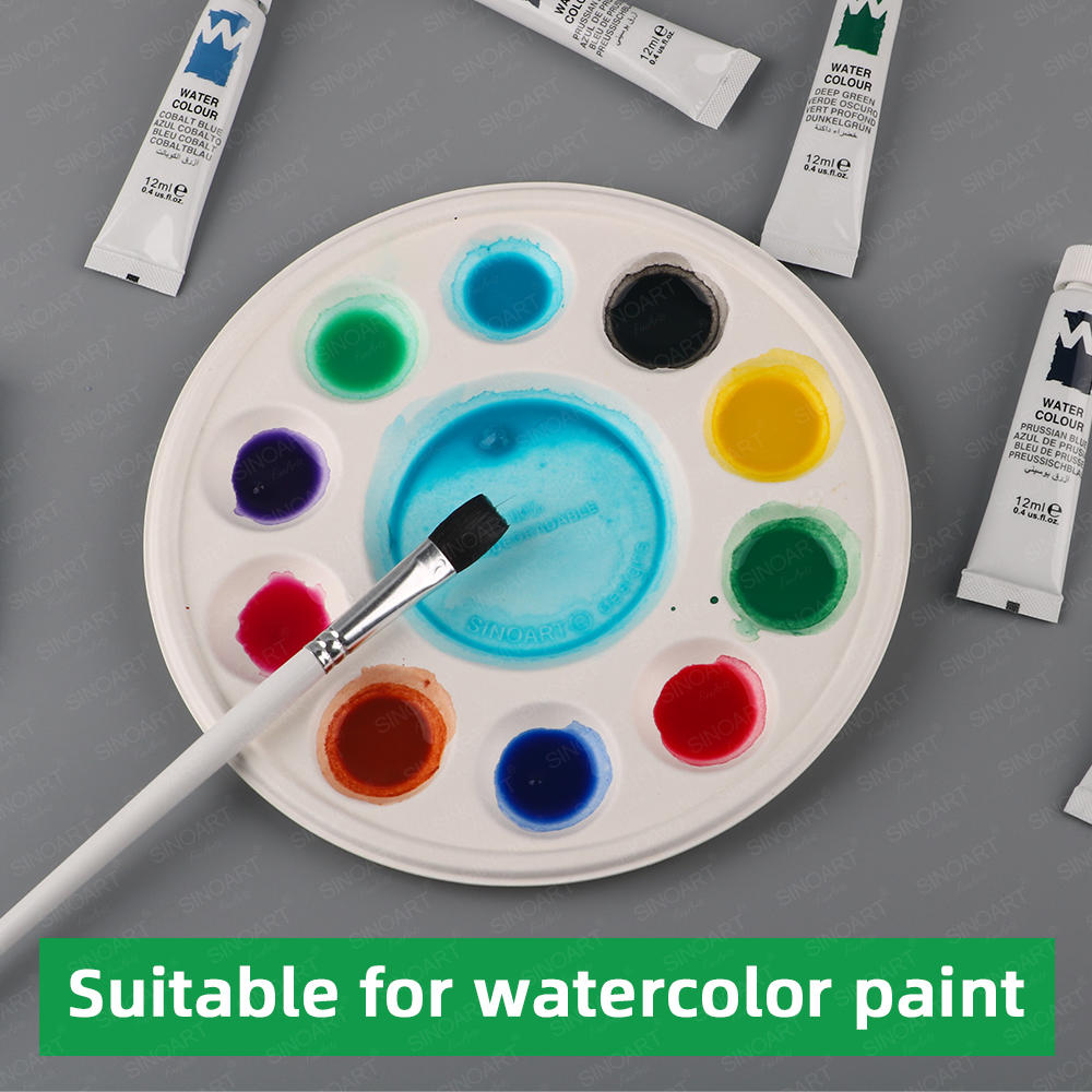 Paleta de pintura desechable biodegradable redonda